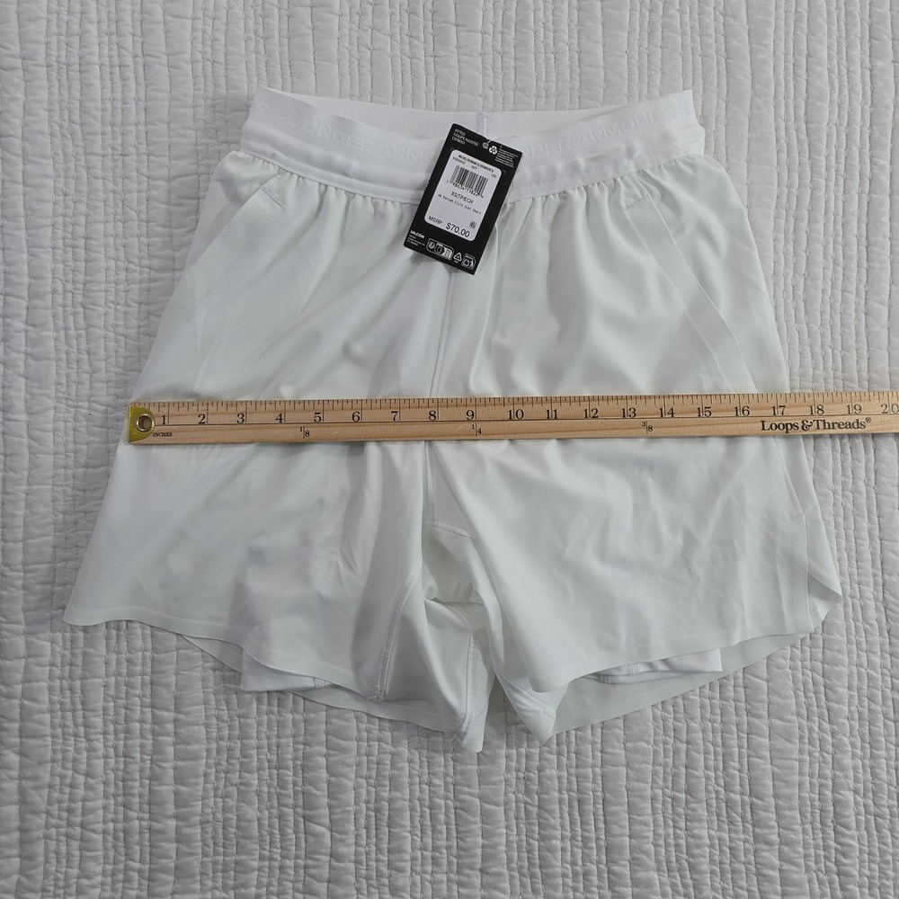 Under Armour Vanish Elite 2in1 Shorts Mens XS White Tech Pocket Gym NWT 6009869 - Picture 9 of 13